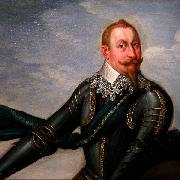 Johann Walter Gustavus Adolphus of Sweden at the Battle of Breitenfeld Sweden oil painting artist